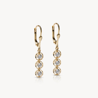 Elegant drop earrings with zirconia