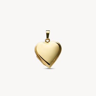 14K Yellow Gold Heart Locket Pendant